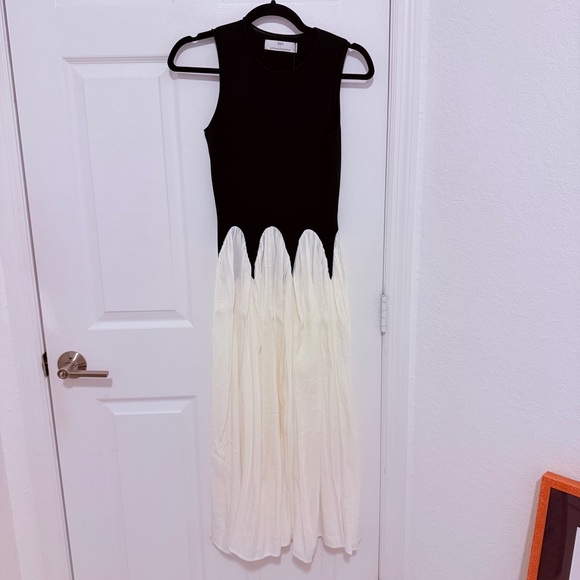 NWT Siempre x Anthropologie - Black and White Midi Dress - Picture 7 of 15